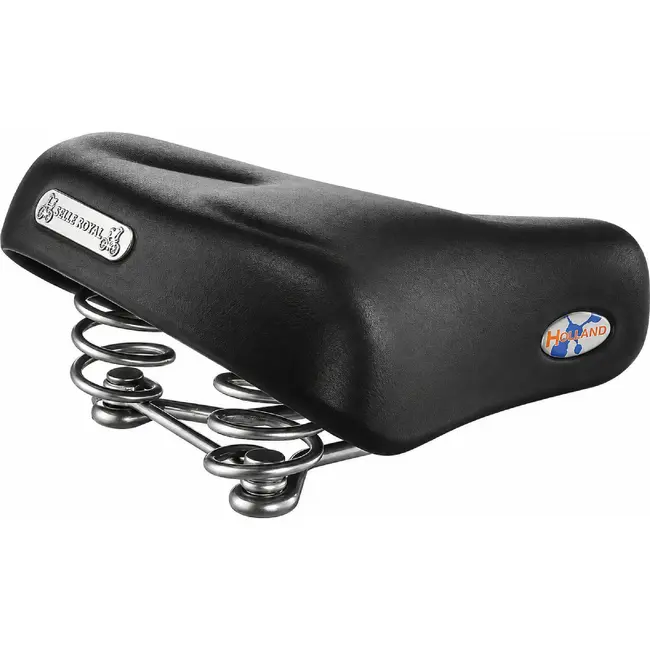 Selle Royal Zadel met retro design en gelvulling - 247x219 mm - Zwart