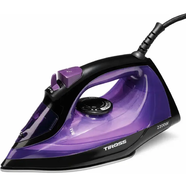 TIROSS Stoomstrijkijzer 2200 W met keramische zool en 250 ml reservoir