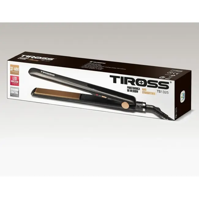 TIROSS Stijltang 44 W met keramische platen en temperatuurregeling