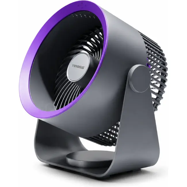 TIROSS Ventilator 10 W met 3 snelheden, 5000 mAh accu en USB-C