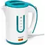TIROSS Waterkoker 0,5 l met 2 bekers in wit met turquoise of paars