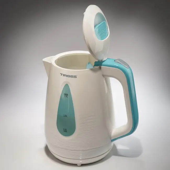 TIROSS Waterkoker 1,7 l 2200 W met waterfilter en 360° draaivoet