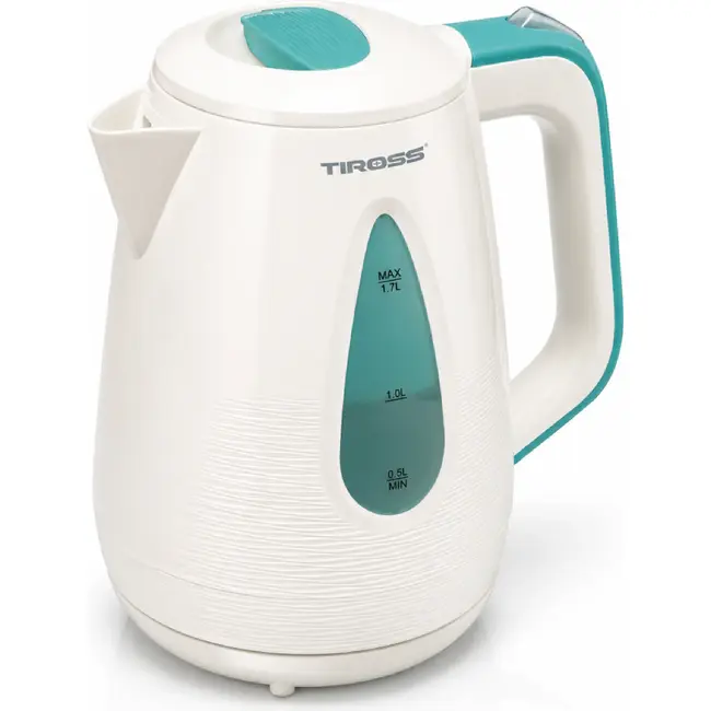 TIROSS Waterkoker 1,7 l 2200 W met waterfilter en 360° draaivoet
