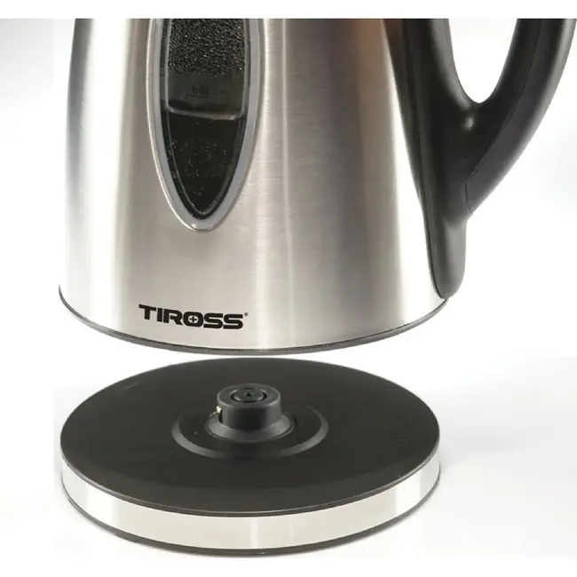 TIROSS Waterkoker 1,7 l 2200 W van RVS met waterfilter en draaivoet