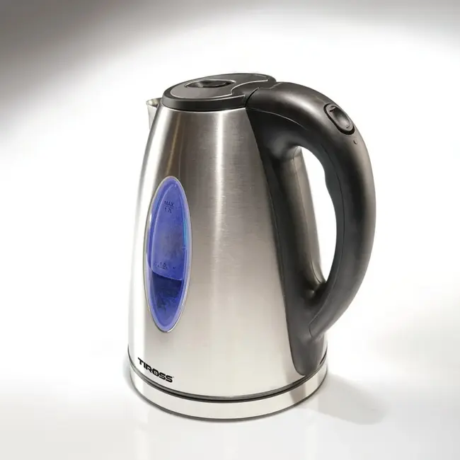 TIROSS Waterkoker 1,7 l 2200 W van RVS met waterfilter en draaivoet