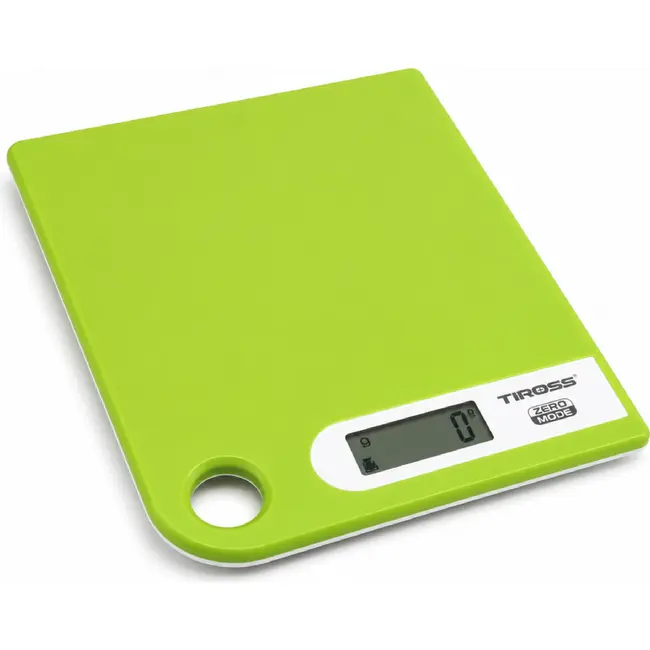 TIROSS Digitale keukenweegschaal 5 kg met LCD-display in groen of blauw