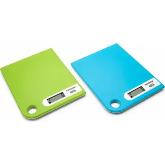 TIROSS Digitale keukenweegschaal 5 kg met LCD-display in groen of blauw