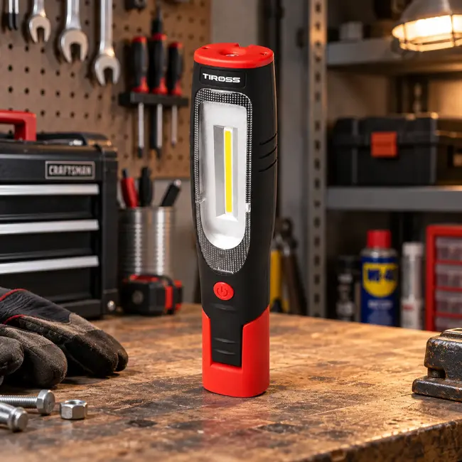 TIROSS Werklamp 400 lm met COB-led, SMD-led, magneten en USB-C