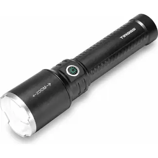 TIROSS Zaklamp 400 lm met 7 W LED, zoomfunctie en 3000 mAh accu