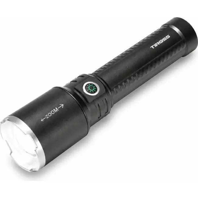 TIROSS Zaklamp 400 lm met 7 W LED, zoomfunctie en 3000 mAh accu