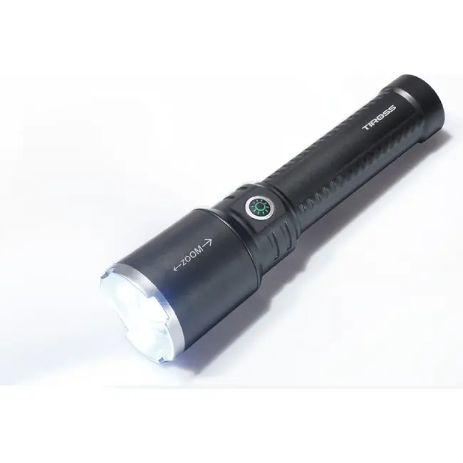 TIROSS Zaklamp 400 lm met 7 W LED, zoomfunctie en 3000 mAh accu