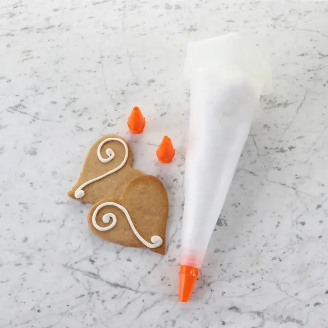 TIROSS Siliconen spuitzak 30 cm met 3 spuitmondjes voor decoreren