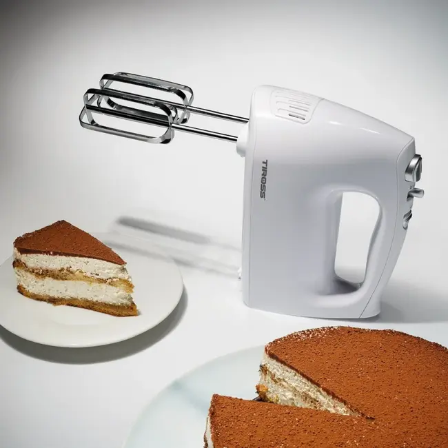 TIROSS Handmixer 500 W met 5 snelheden, turbofunctie en 2 soorten gardes