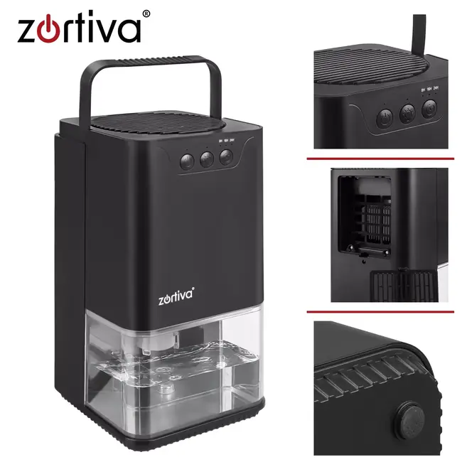 Zortiva Luchtontvochtiger 1400 ml 36 W met timer, LED en capaciteit tot 380 ml per dag