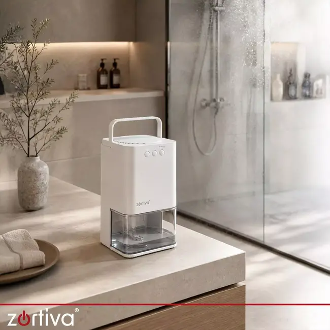 Zortiva Luchtontvochtiger 1400 ml wit 36 W met timer, LED en capaciteit tot 380 ml per dag