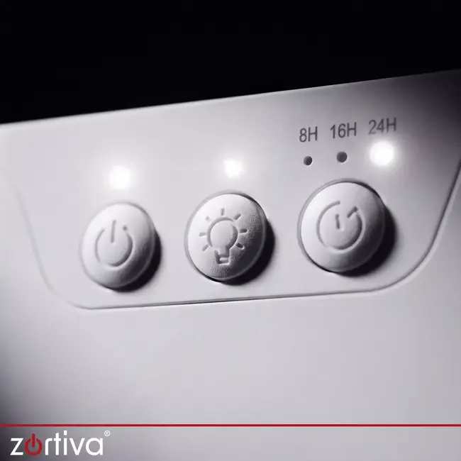Zortiva Luchtontvochtiger 1400 ml wit 36 W met timer, LED en capaciteit tot 380 ml per dag