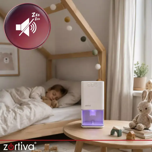 Zortiva Luchtontvochtiger 1400 ml wit 36 W met timer, LED en capaciteit tot 380 ml per dag