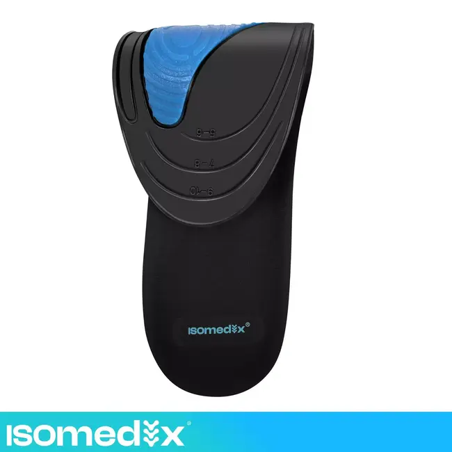 Isomedix Gel-inlegzolen maat 42-46 met TPE-gel, schokdemping en voetboogondersteuning, op maat te knippen per paar