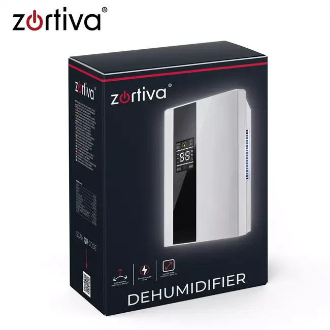 Zortiva Luchtontvochtiger 30 m² met hygrostaat 40-70%, 2 liter reservoir en afstandsbediening
