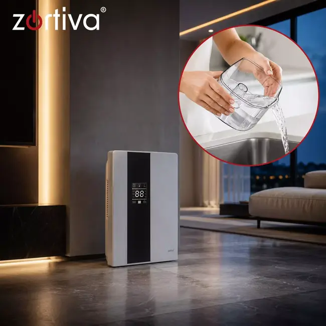 Zortiva Luchtontvochtiger 30 m² met hygrostaat 40-70%, 2 liter reservoir en afstandsbediening