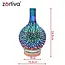 Zortiva Luchtbevochtiger 200 ml met aromadiffuser, 3D LED-vuurwerkeffect, timer en 3 geuroliën