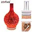 Zortiva Luchtbevochtiger 200 ml met aromadiffuser, 3D LED-vuurwerkeffect, timer en 3 geuroliën