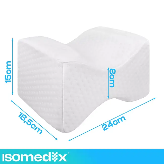 Isomedix Ergonomisch kniekussen voor zijslapers 25 x 21 x 15 cm met afneembare hoes