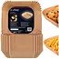 Zortiva Airfryer bakpapier 20 x 20 cm - 400 bakjes met antikleeflaag en 4,5 cm hoge rand