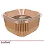 Zortiva Airfryer bakpapier 20 x 20 cm - 400 bakjes met antikleeflaag en 4,5 cm hoge rand