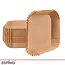 Zortiva Airfryer bakpapier 20 x 20 cm - 400 bakjes met antikleeflaag en 4,5 cm hoge rand