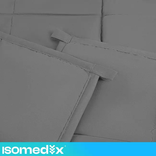 Isomedix Gewichtsdeken 7 kg 200 x 150 cm grijs met glazen bolletjes en 7-laagse opbouw voor rust