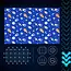 Isomedix Gewichtsdeken kinderen 3 kg 100 x 150 cm blauw met glazen bolletjes en ruimtemotief