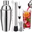 Zortiva Cocktailset 6-in-1 met shaker 700 ml, jigger 15/30 ml, muddler, lepel en schenktuiten