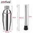 Zortiva Cocktailset 6-in-1 met shaker 700 ml, jigger 15/30 ml, muddler, lepel en schenktuiten