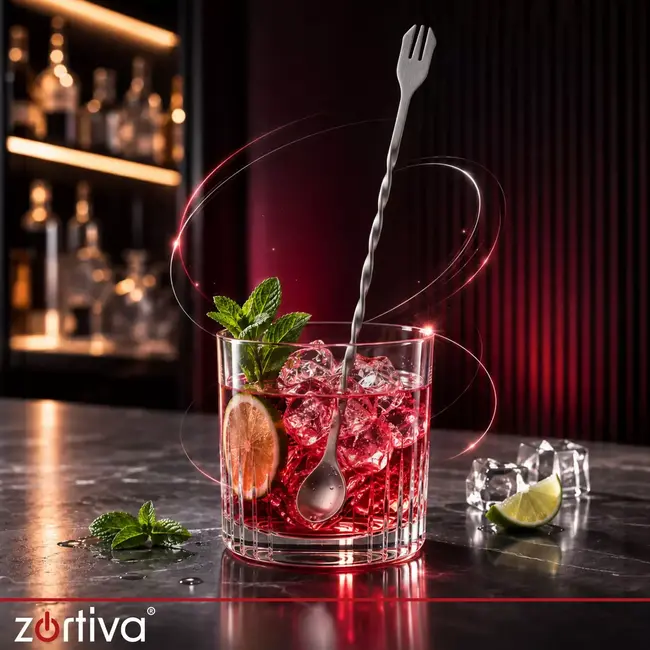 Zortiva Cocktailset 6-in-1 met shaker 700 ml, jigger 15/30 ml, muddler, lepel en schenktuiten