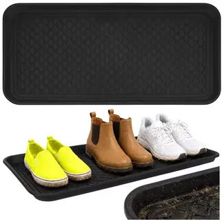 Ruhhy XXL Schoenmat 75,5 x 38 cm Zwart – Lekbak Schoenen