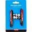 Elvedes V-brake remblokken - Dual compound - 72 mm - Voor nat en droog weer - Zwart met rode accenten