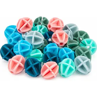Pexkids Ovale spaakkralen met reflectie - 30 stuks - 6 kleuren - Eenvoudig te bevestigen