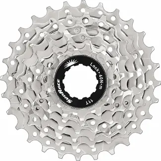 Sunrace 9-speed cassette - veelzijdige vertanding - nikkelafwerking - lichtgewicht - zilver