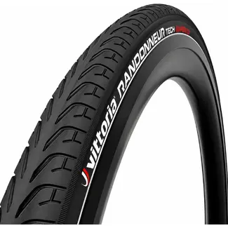 Vittoria Buitenband 28 Inch 37-622 Zwart Met 3 mm Anti-Leklaag En Zwarte Reflectiestrook