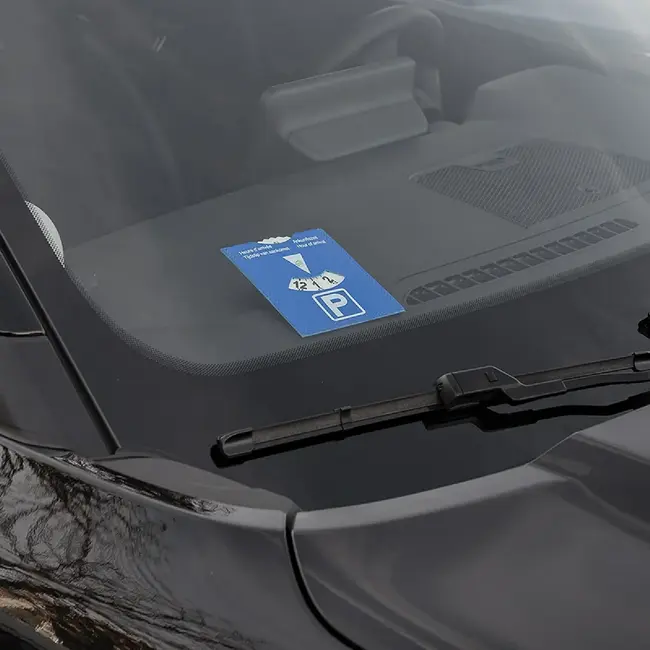 ProPlus Blauwe parkeerschijf - Duurzaam PU - 10 x 12 cm - Europese norm