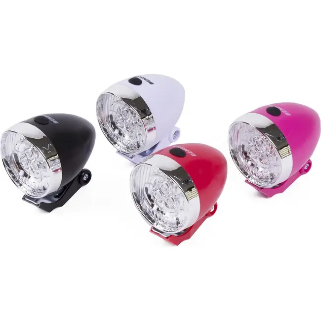 Benson Fietskoplamp - 2 LED's - Inclusief Batterijen - Diverse Kleuren - 15m Zicht - 1000m Gezien Worden