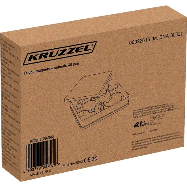 Kruzzel Magnetische Dieren: 40 Kleurrijke Educatieve Magneten