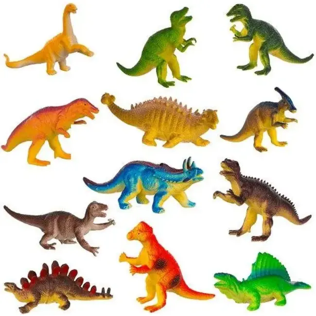 Kruzzel Dinosaurussen Figuren Set - 12 Stuks - Realistisch en Kleurrijk