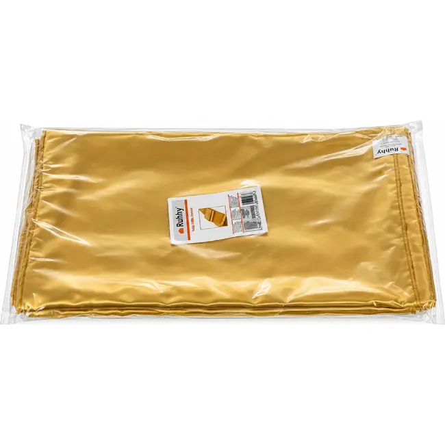 Ruhhy Satijnen Tafelloper Goud - Luxe Tafeldecoratie - 9 Meter Lang