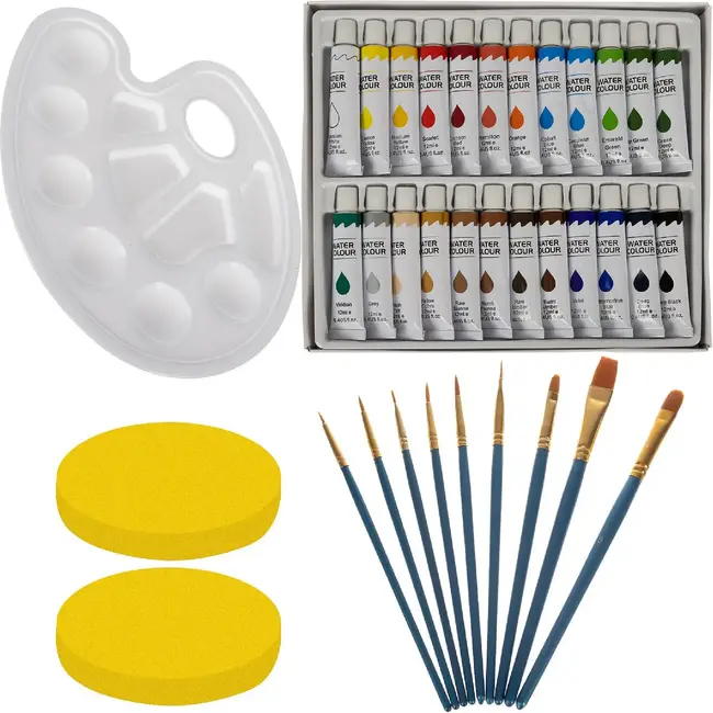 Maaleo Schilderkit in Houten Koffer – 45-delige Complete Kunstenaarsset