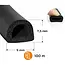 Keltin Zelfklevende EPDM D-profiel afdichting 9 x 7,5 mm zwart voor ramen en deuren - rol 100 m