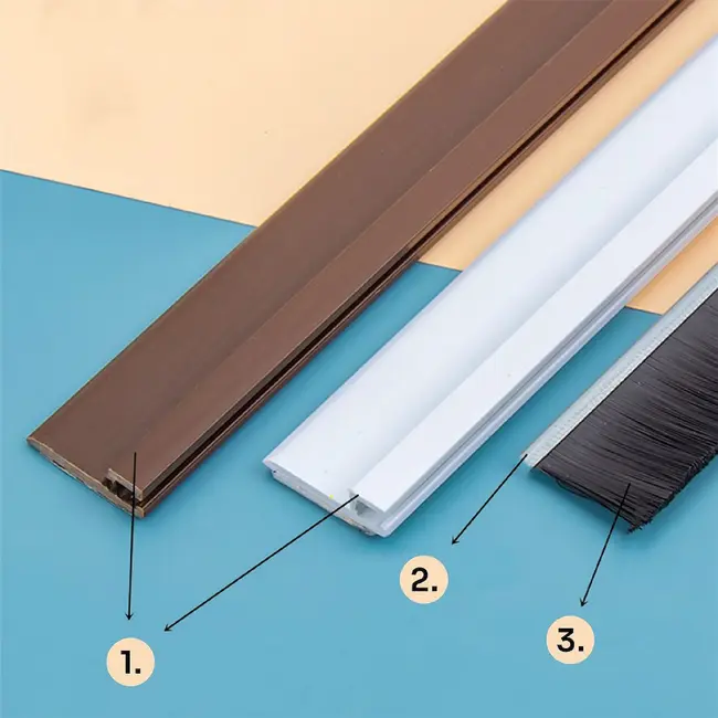 Keltin Zelfklevende borstelstrip 100 cm zwart voor deuren en kieren