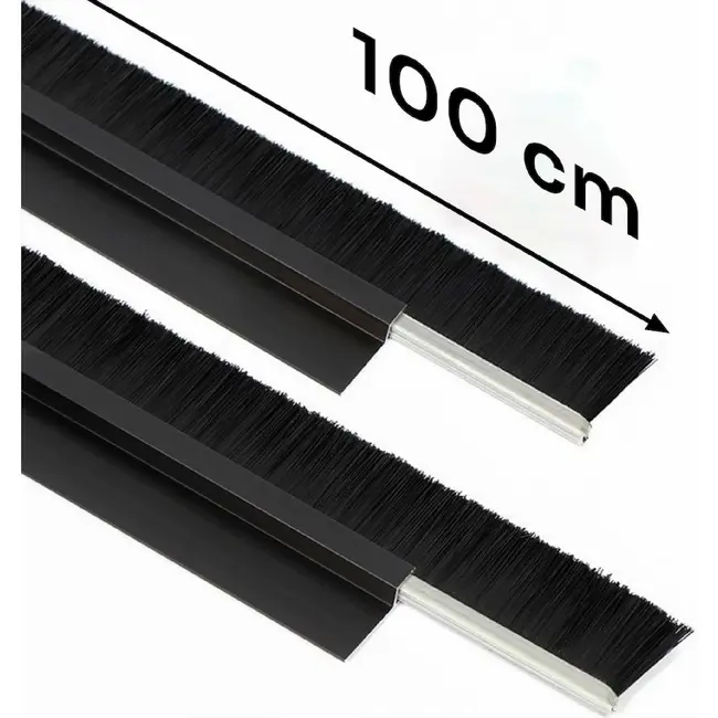 Keltin Zelfklevende borstelstrip 100 cm zwart voor deuren en kieren