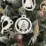 Ruhhy Houten Kerstballen – 20 stuks, Wit, Breukbestendig – Perfect voor Kerstboomdecoratie